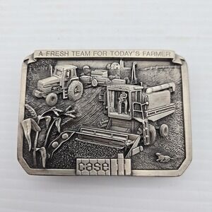 1985 Limited Edition Case IH Combine Tractor Vintage Metal Belt Buckle